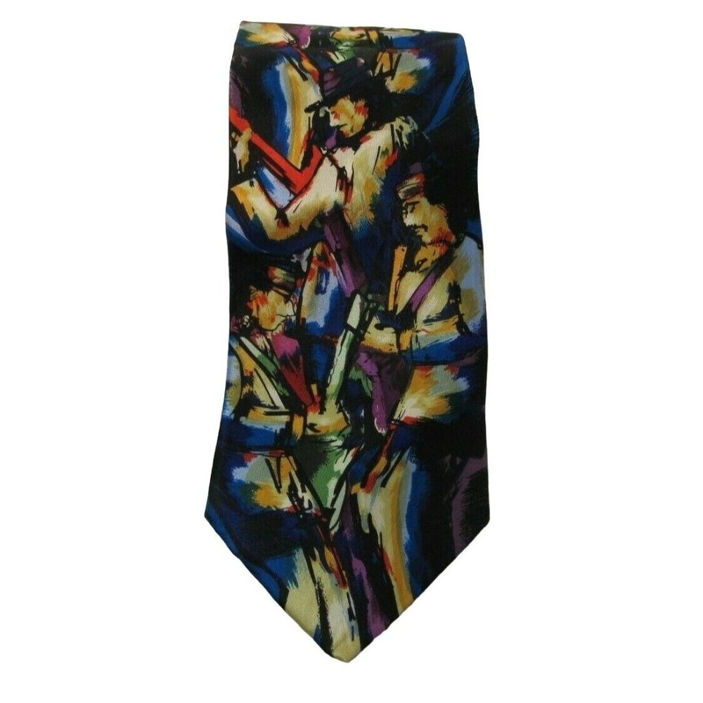 Men's Tie By Carlos Project Life & Joy Thru Son Carlos Santana 100% Silk